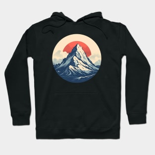 Mountain in Japan Red Sun Hoodie